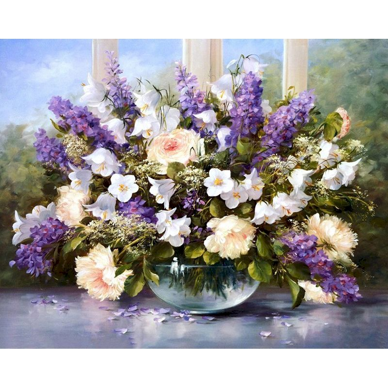 Flower & Woman Paint By Numbers Kit